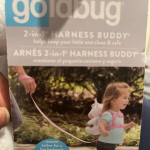 Pink and White Stuffed Animal Harness Buddy